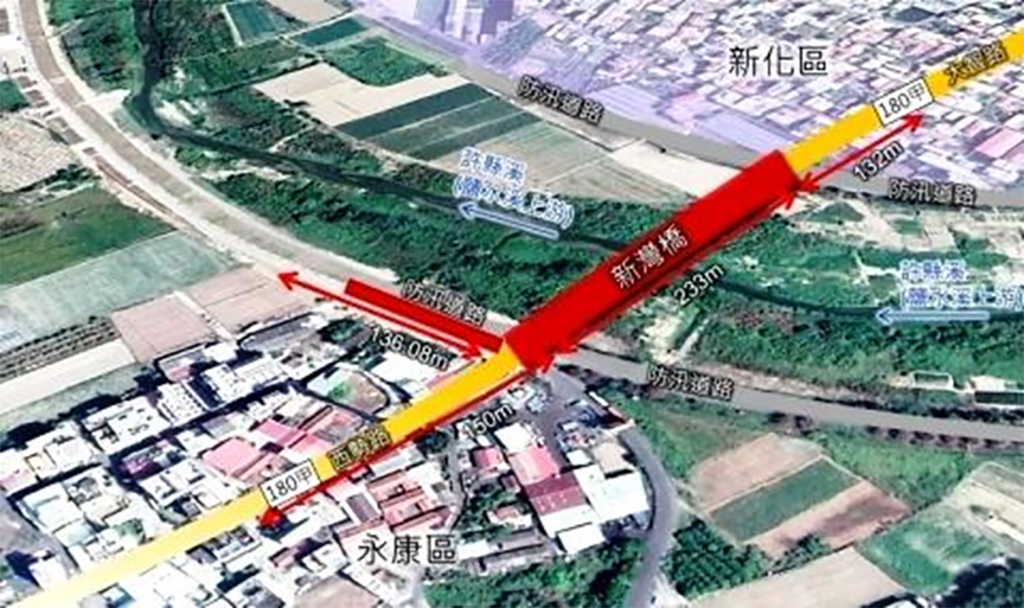 改善永康與新化交通　45年老舊新灣橋將改建