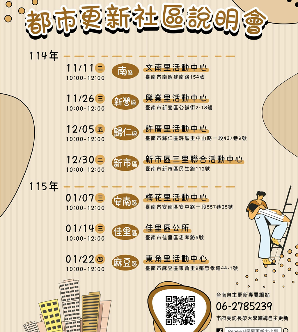 臺南市都市更新說明會第二階段啟動
