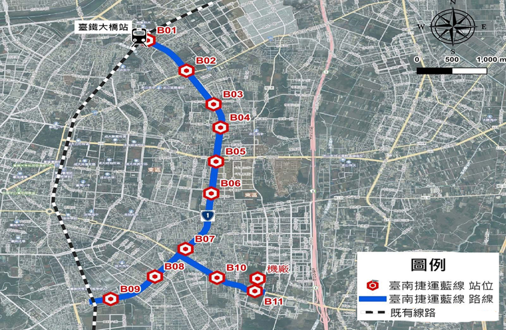 台南捷運第一期藍線啟動環評調查展開