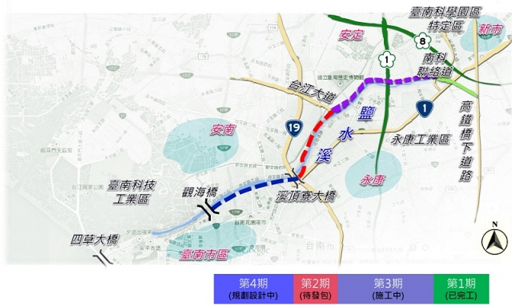 南科新路廊的北外環道路2期將發包